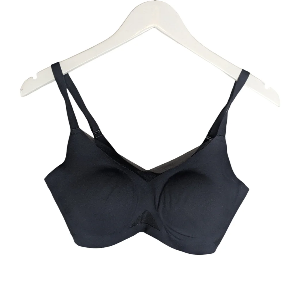 Honeylove Crossover Wireless Bra Small Midnight Black - Picture 5 of 8